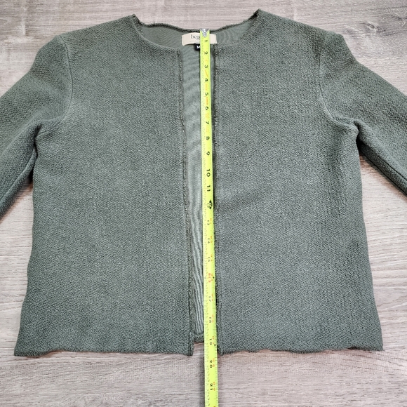 BE GOOD Organic Cotton Grean Open Face Cardigan Jacket Size Medium - Picture 7 of 16